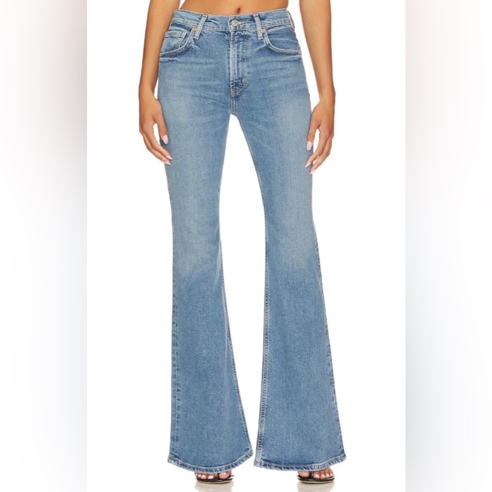 Chloe mid rise super flare size 32